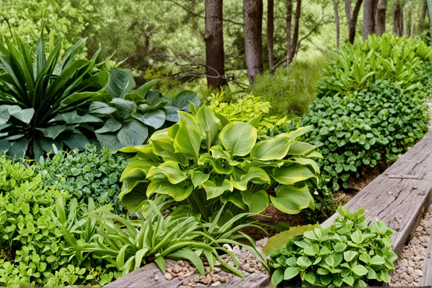 Lone Star Hosta 3 Inch Pot Blue Green Leaf Shade Perennial Garden Starter Plant Foliage Border Plant