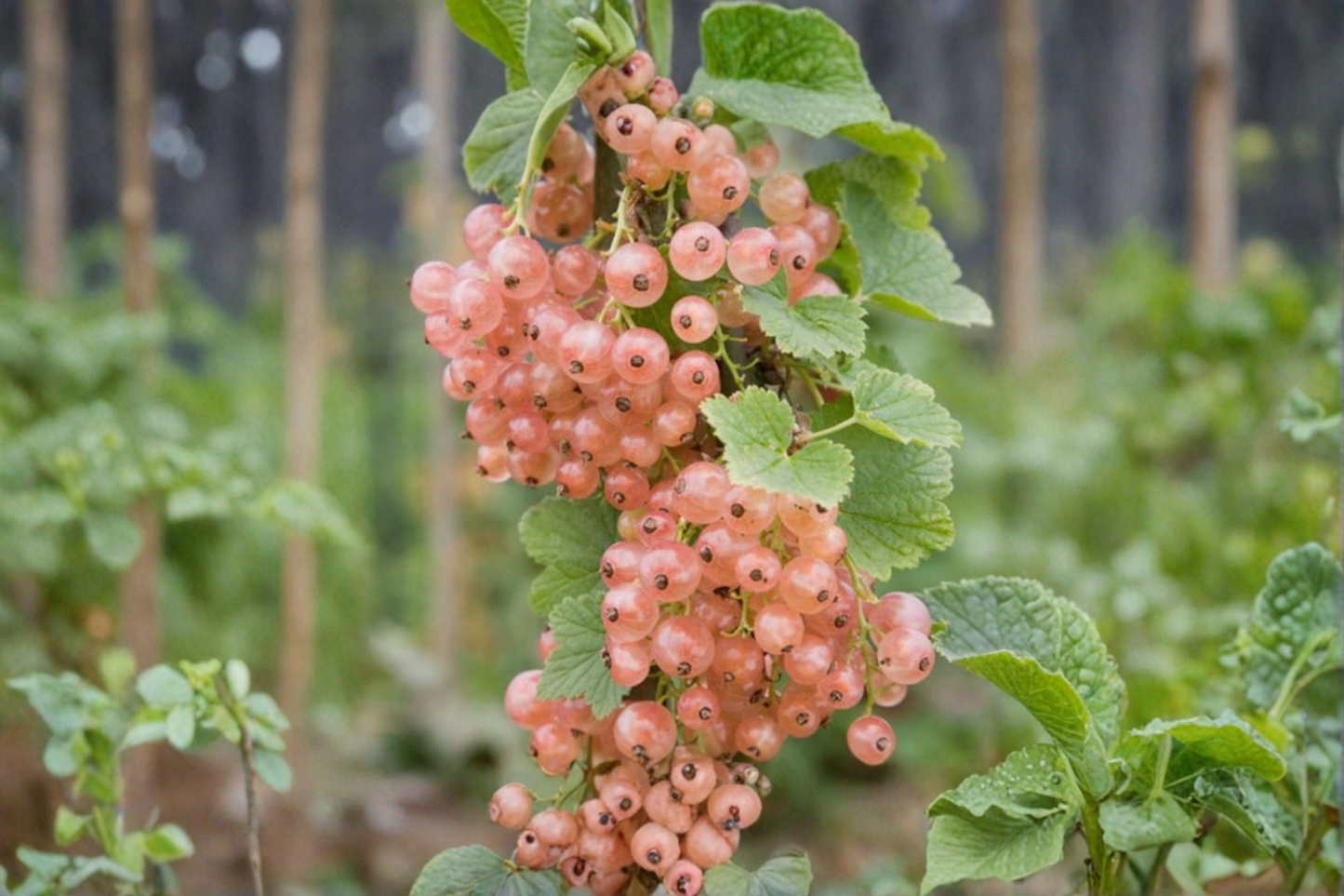 Champagne Pink Currant Plant Live 1 Gallon Potted 2 to 3ft Tall Currant Berry Shrub Ready to Grow Garden Plant
