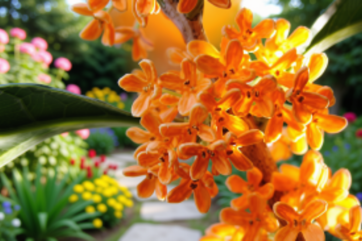 Orange Tea Olive Live Plant Osmanthus Fragrans Aurantiacus Flowering Evergreen Shrub 2.5 Quart Pot