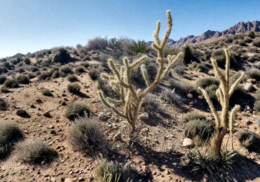 Cylindropuntia Acanthocarpa Silver Cholla 1 Cane Cutting Yellow Orange Flower Desert Cactus