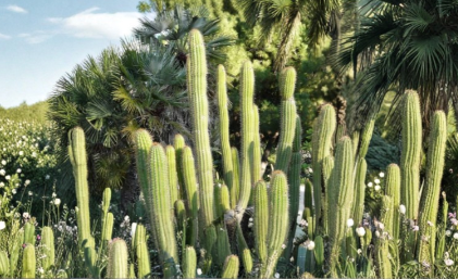 Golden Torch Cactus 20 Inch Cutting Echinopsis Spachiana Unrooted Columnar Cactus with White Flowers
