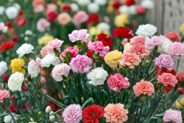 Chabaud Clove Carnation Seeds 100 Count Dianthus caryophyllus Fragrant Heirloom Flower for Garden and Cut Blooms