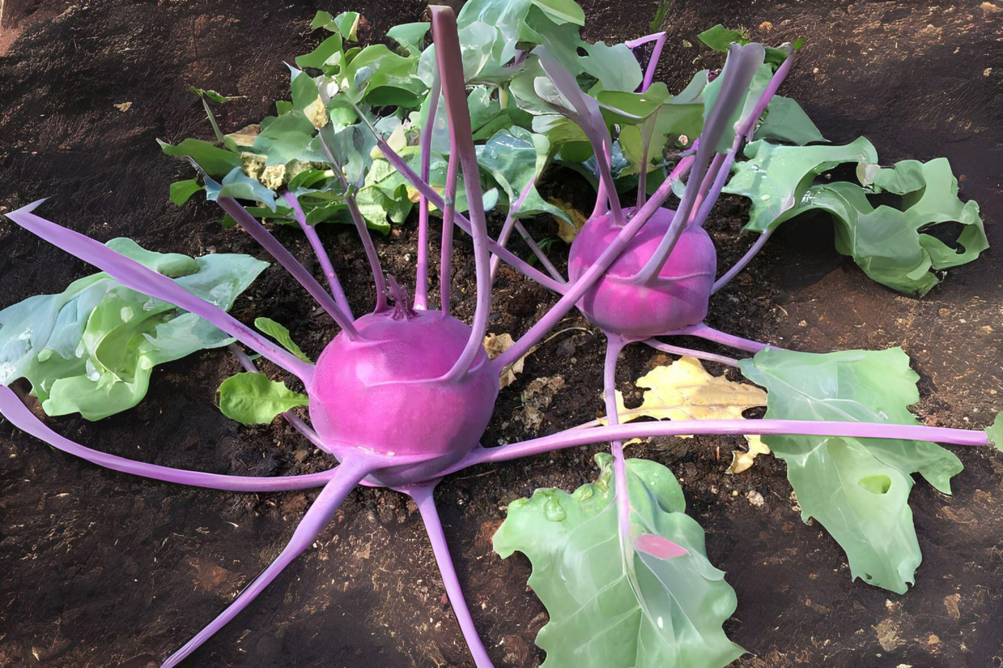 Purple Vienna Kohlrabi Seeds - 150 Heirloom Seeds