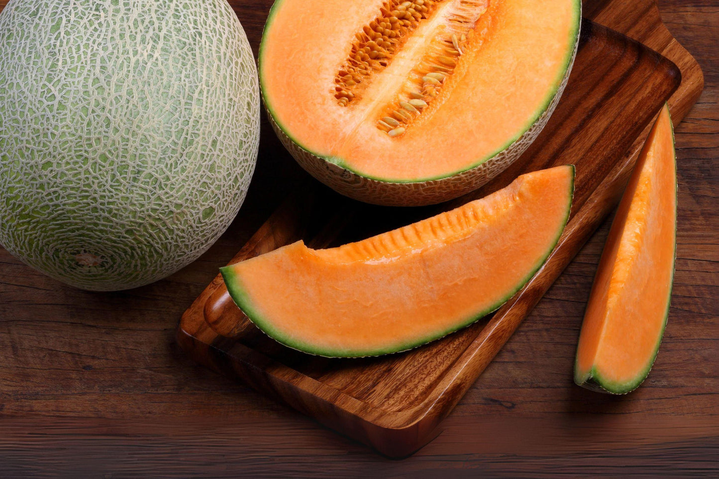 Heirloom Cantaloupe Seeds - Hales Jumbo Melon, Sweet Orange Flesh (35 Seeds)