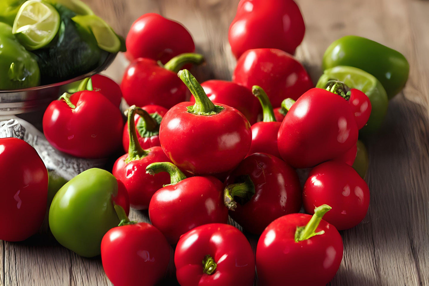 30 Seeds Large Cherry Hot Pepper – Round Heirloom Chili for Pickling, Stuffing & Spicy Cooking