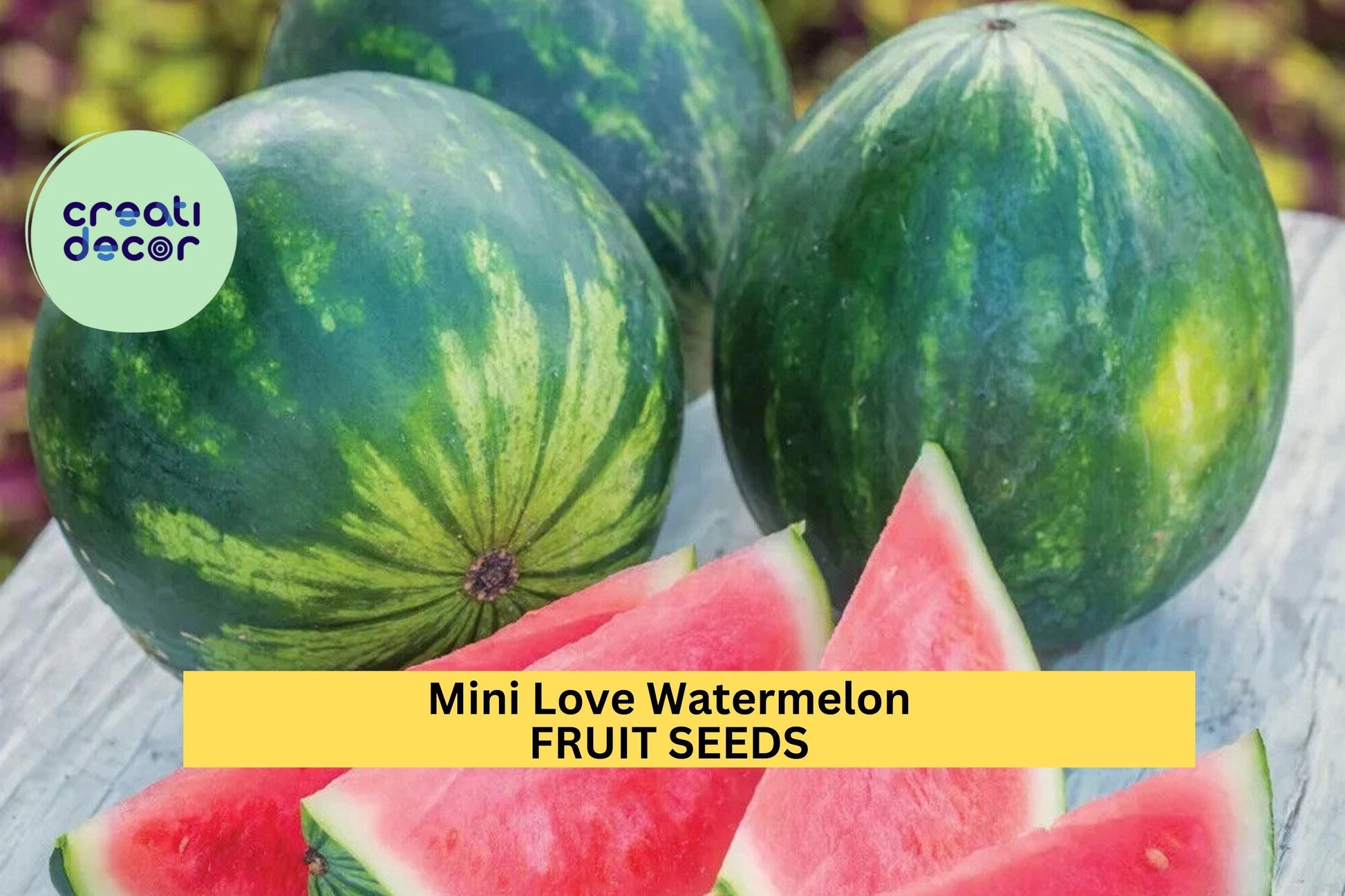 Mini Love Watermelon Seeds – 50+ Seeds – Small, Sweet Red Melons for Compact Gardens, Raised Beds, and Patio Growing – USA