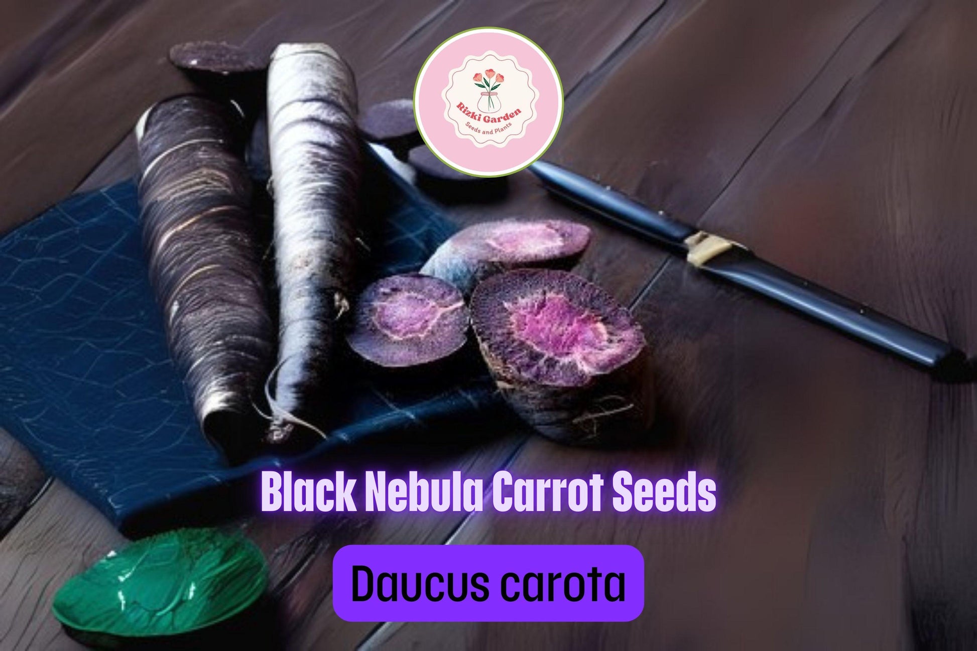500+ Black Nebula Carrot Seeds | Daucus carota | Deep Purple-Black Non-GMO Heirloom Carrots for Planting | Unique Garden Vegetable