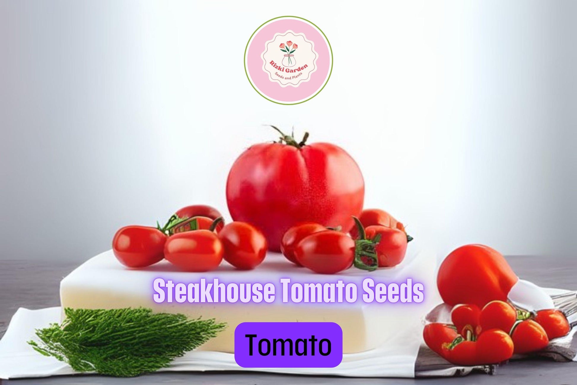 20+ Steakhouse Tomato Seeds | Solanum lycopersicum | Giant Non-GMO Tomatoes for Slicing, Grilling & Garden Beds