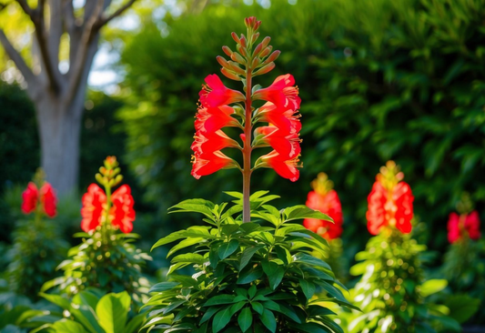 10 Illawarra Flame Seeds | Brachychiton acerifolius | Red Flowered Bottle Tree | Unique Australian Tree | Exotic, Vibrant Landscaping Plant