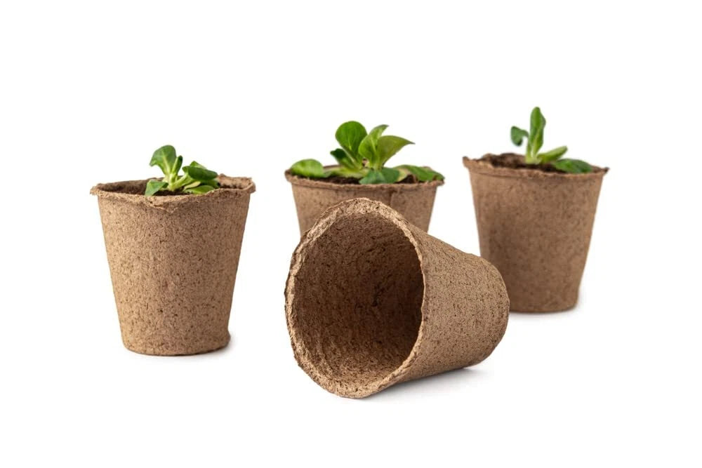 3 Inch Starter Pots - 20 Pack Biodegradable Containers for Herbs, Trees, Vegetables - Eco-Friendly Planting Supplies