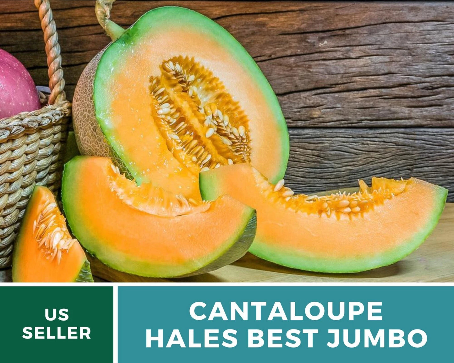 25+ Hales Best Jumbo Cantaloupe Seeds - Large Heirloom Organic Non-GMO - Cucumis melo