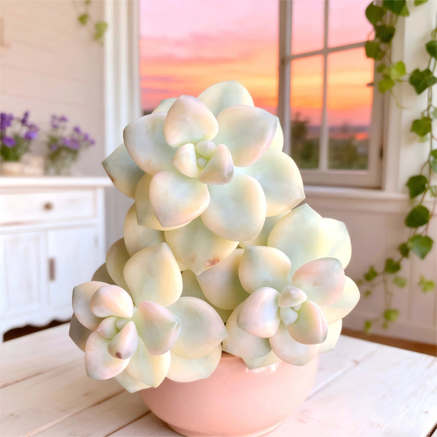 Graptoveria paraguayense bernalense Variegata | Rare Variegated Succulent Bare Root | Easy-Care Live Plant | Indoor Real Succulent