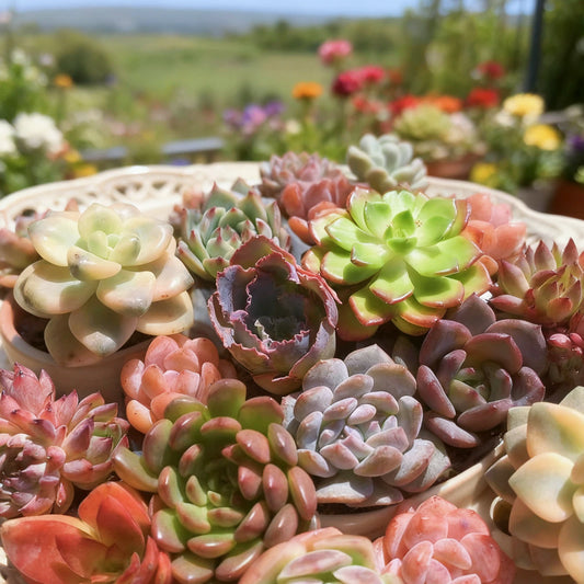 Assorted Succulent Plants Live Mix 6 Pcs Bare Root Eco-Friendly Collection - Unique Varieties for Home Decor and DIY Projects
