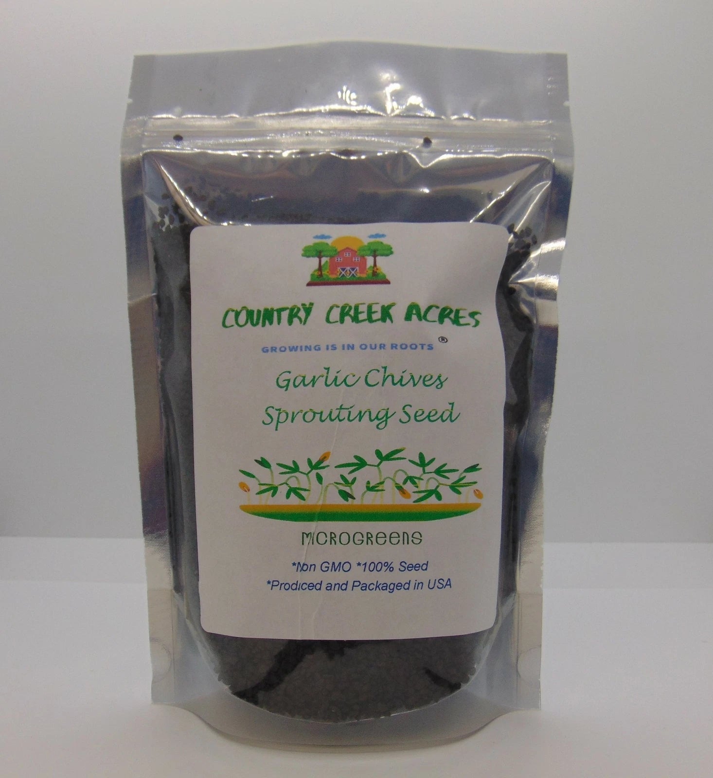 Garlic Chives Seeds 2 Ounces for Microgreens and Sprouting - Allium Tuberosum