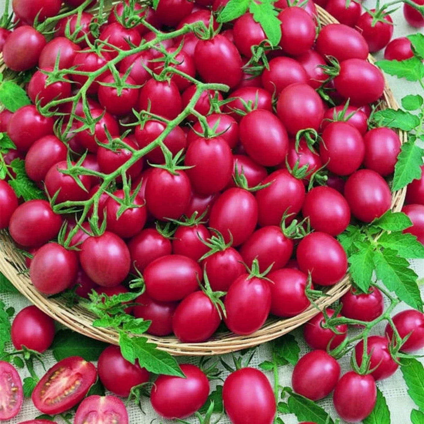 200pcs Heirloom Tomato Seeds - Cherry Pink Grape - Non-GMO, Organic Vegetable Seeds for Home Garden