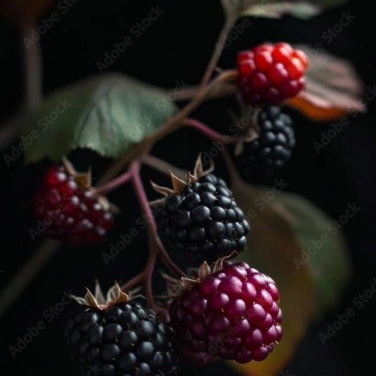 Apache Thornless Blackberry Live Plant - Quart Pot, Single Starter Plant (Rubus fruticosus 'Apache')