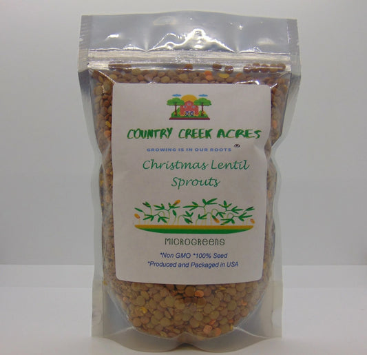 16 oz Christmas Lentils - Organic Green Lentils - Nutrient-Rich Legumes for Cooking and Baking - Lens culinaris