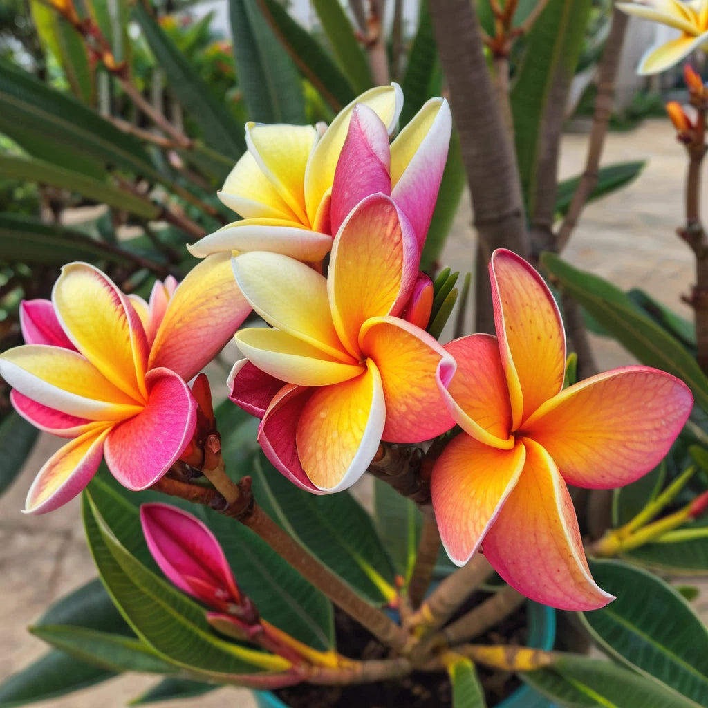 Blush Orange Plumeria Seeds - 5 Pack Hawaiian Flower Plants, Perennial (Plumeria spp.)