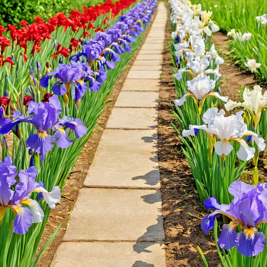 Iris Flower Seeds - 30+ Colorful Mix: Purple, White, Red, Blue - Iris siberica