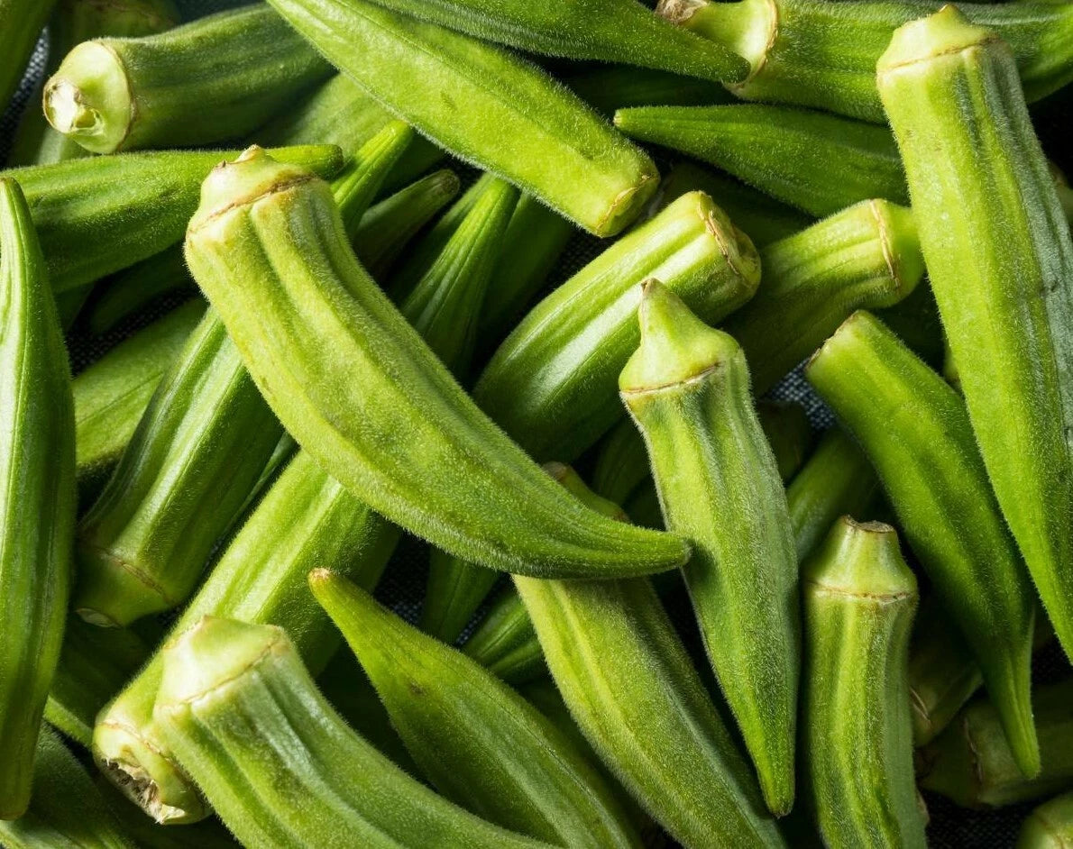 Clemson Spineless Okra Seeds 50+ Pack - Summer Vegetable Garden Culinary Seeds