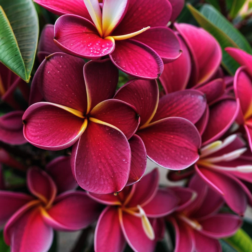 Maroon Plumeria Seeds - 5 Perennial Hawaiian Flower Plants - Plumeria rubra