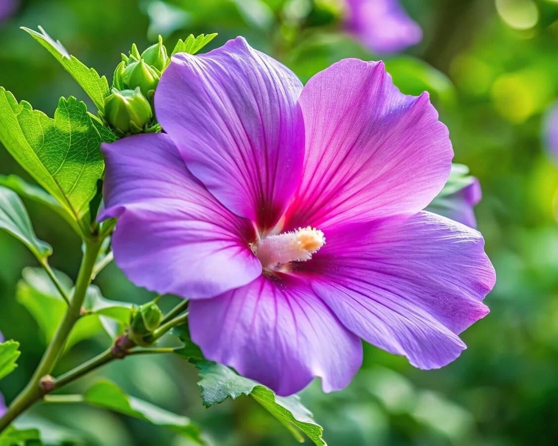 Purple Hibiscus Plant Seedling - One Rooted Plant - Tropical Flowering Plant (Hibiscus rosa-sinensis)