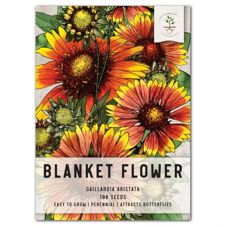 Blanket Flower Seeds - 100 Seeds Packet - Gaillardia aristata - Vibrant and Hardy Perennial Flower Seeds for Planting