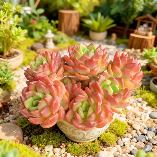 Echeveria Fanta Succulent Live Plant Bare Root Rosette Succulent for Container Garden Indoor Outdoor