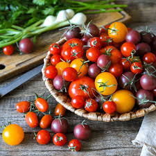 100 Rainbow Cherry Tomato Seeds | Heirloom Solanum lycopersicum | Colorful Mix of Sweet Tomatoes for Containers & Garden Beds